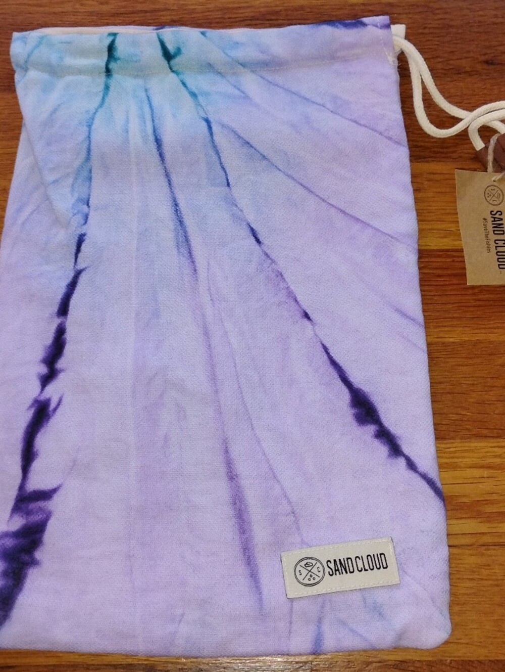 NWT Sand Cloud Wanderlust Tie Dye Pouch Regular boho drawstring festival purple